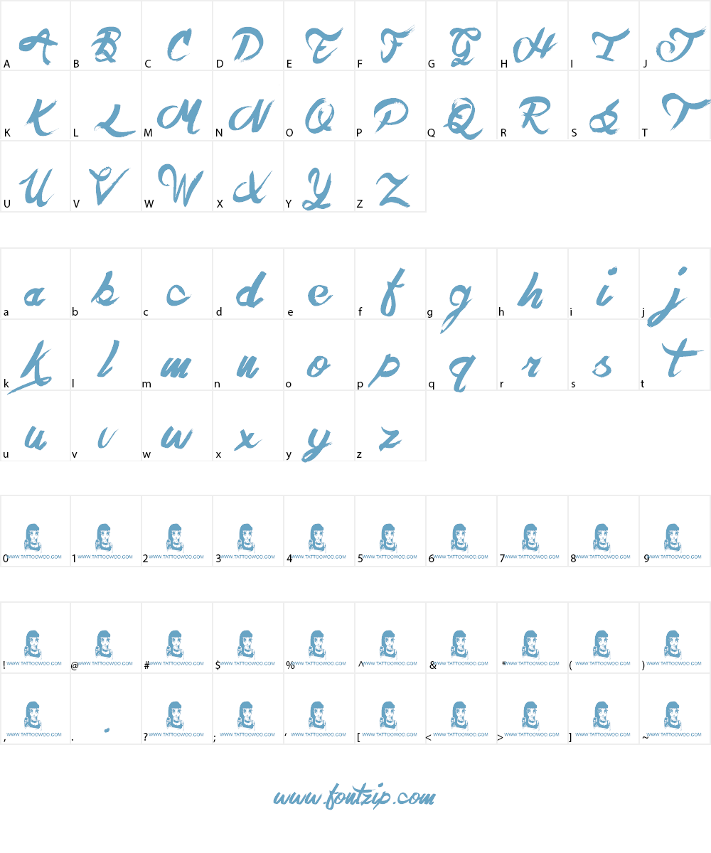 The Hit Font Character